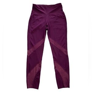 Xersion Maroon Exercise Leggings Ankle Length